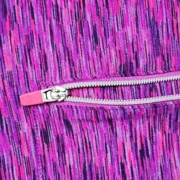 Athleta Women's Pullover Half-zip Small Pink Purple Poly Spandex LS Run Crossfit - Picture 13 of 16